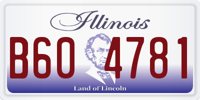 IL license plate B604781