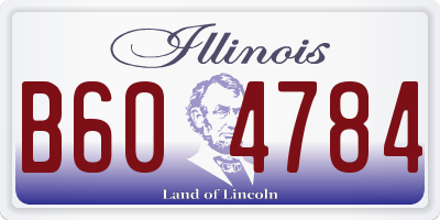 IL license plate B604784