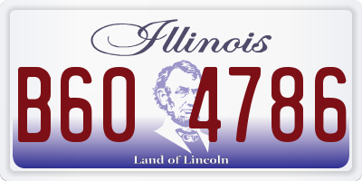 IL license plate B604786