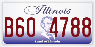 IL license plate B604788