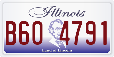 IL license plate B604791