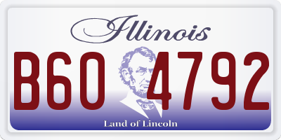 IL license plate B604792