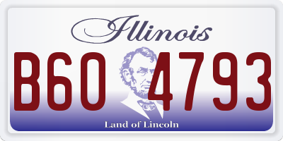 IL license plate B604793