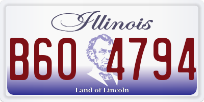 IL license plate B604794