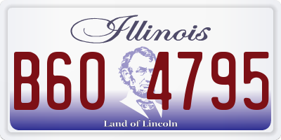 IL license plate B604795