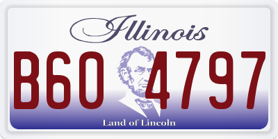 IL license plate B604797
