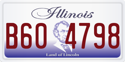 IL license plate B604798