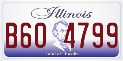 IL license plate B604799