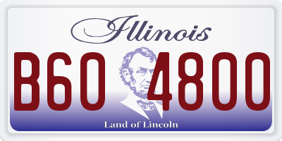 IL license plate B604800