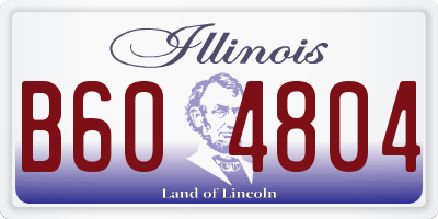 IL license plate B604804