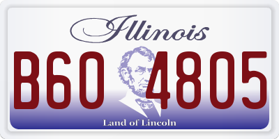 IL license plate B604805