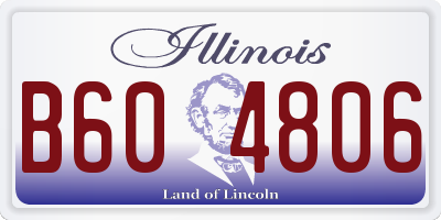 IL license plate B604806