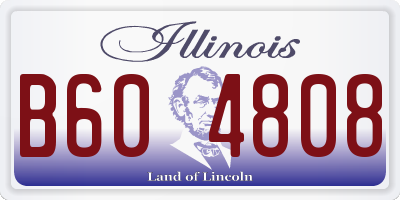 IL license plate B604808