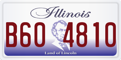 IL license plate B604810