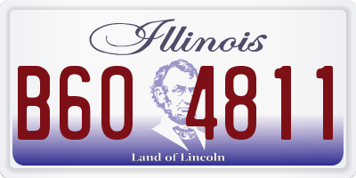 IL license plate B604811