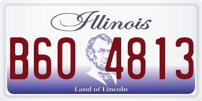 IL license plate B604813