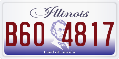 IL license plate B604817