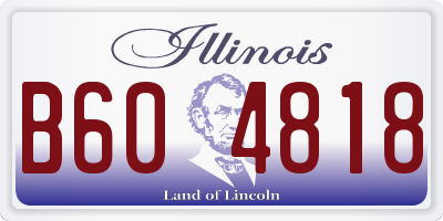 IL license plate B604818