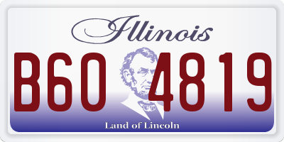 IL license plate B604819