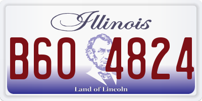 IL license plate B604824