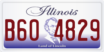 IL license plate B604829