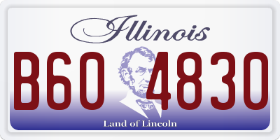 IL license plate B604830