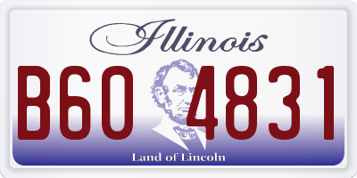 IL license plate B604831