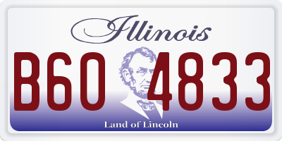 IL license plate B604833