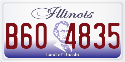 IL license plate B604835