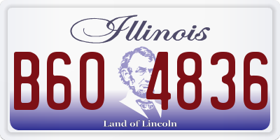 IL license plate B604836