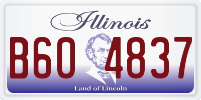 IL license plate B604837