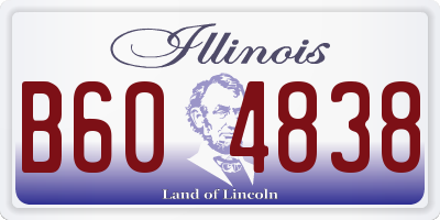 IL license plate B604838