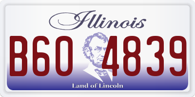 IL license plate B604839