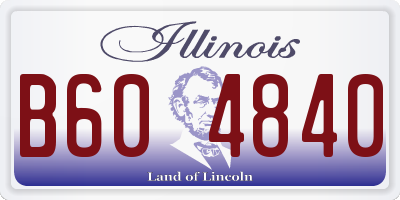 IL license plate B604840