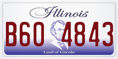 IL license plate B604843