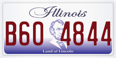 IL license plate B604844