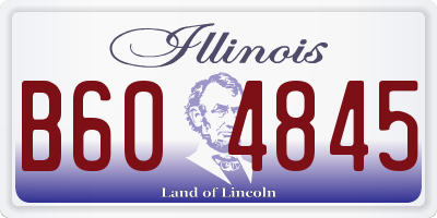 IL license plate B604845
