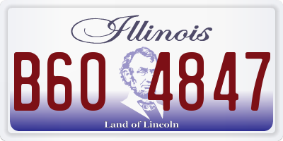 IL license plate B604847