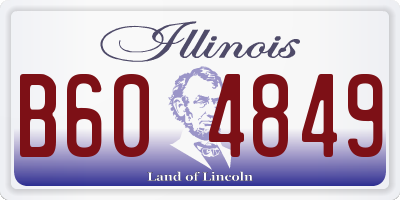 IL license plate B604849