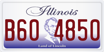 IL license plate B604850