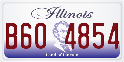 IL license plate B604854