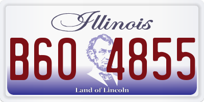 IL license plate B604855