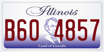IL license plate B604857