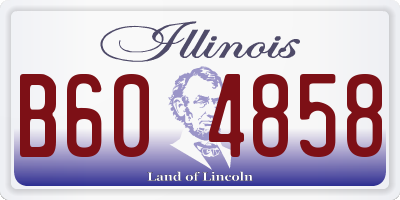 IL license plate B604858