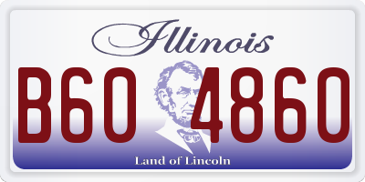 IL license plate B604860