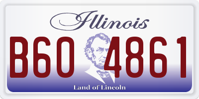 IL license plate B604861