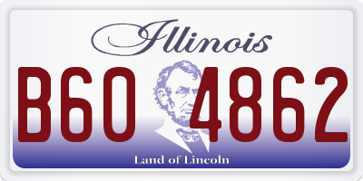 IL license plate B604862