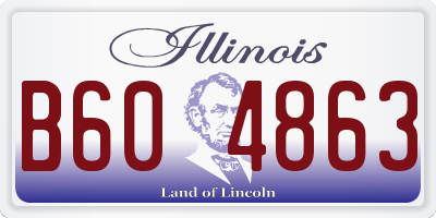 IL license plate B604863