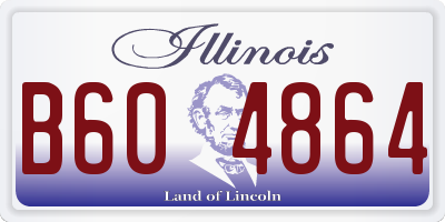 IL license plate B604864