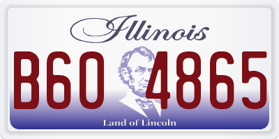 IL license plate B604865